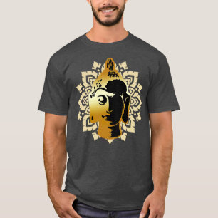 Camiseta Buda Estátua Chefe Mandala Meditação Zen