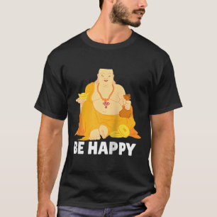Camiseta Buda Monk Namaste Orando Sorriso Feliz Ria