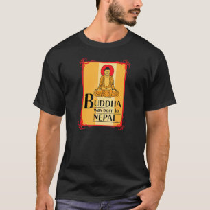 Camiseta Buda Nasceu Na Fonte Nepali Nepalesa Scri