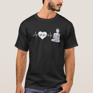 Camiseta Buda Yoga Batimento Cardíaco Hinduísmo Meditação S