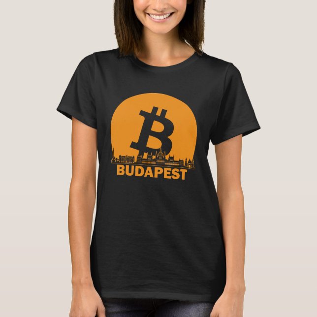 Camiseta Budapest Bitcoin Maximalist  Bitcoin Budapest Skyl (Frente)