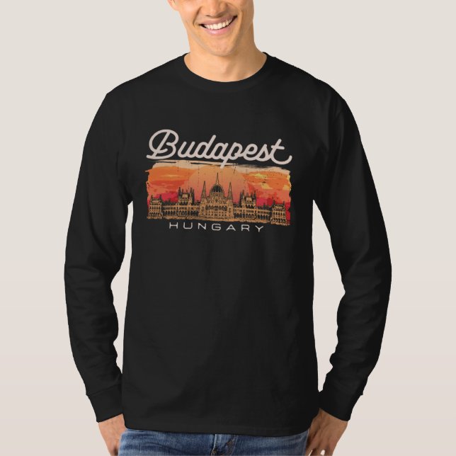 Camiseta Budapest Hungary Vacationer Historian Traveler (Frente)