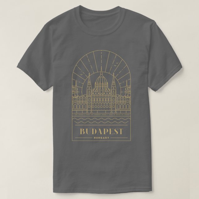 Camiseta Budapest Hungria Dourada (Frente do Design)
