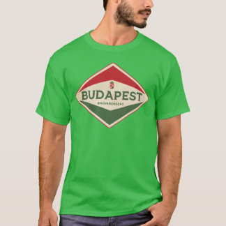 Camiseta Budapest Hungria Emblema Vintage engraçado