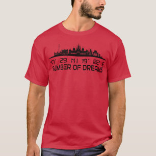 Camiseta Budapest Skyline Gps Coordenadas Capital Hungria 1