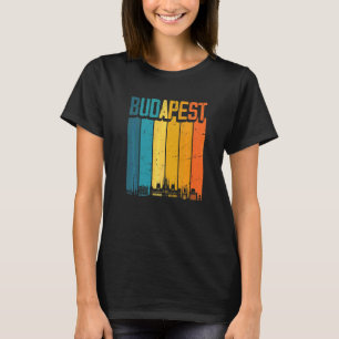 Camiseta Budapeste Hungria Retro Vintage Pôr do Sol Horizon