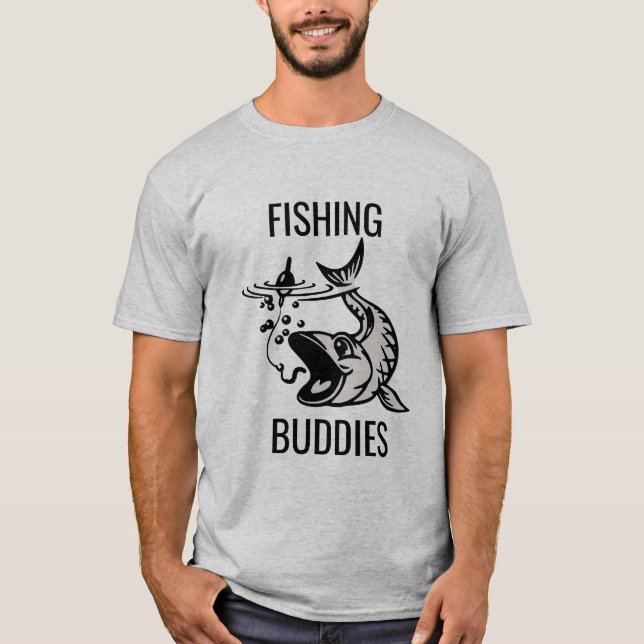Camiseta Budas de Pesca Gráfico de Peixes (Frente)