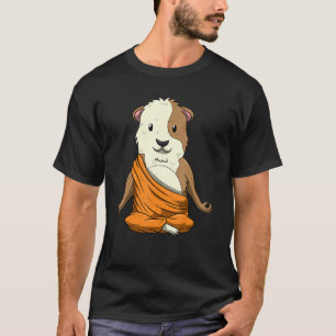 Camiseta Budda Guiné Pig Engraçado Meditação Cavy Yoga Posi