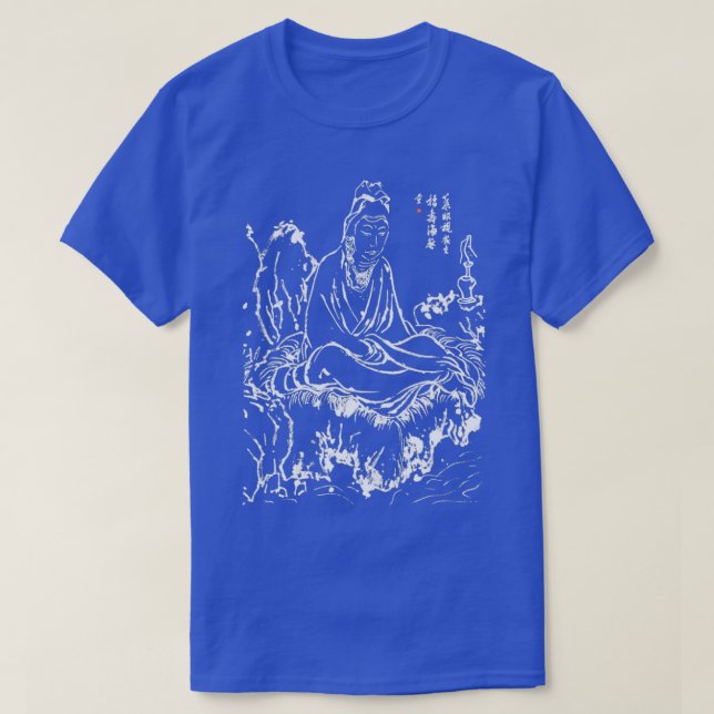 Camiseta Buddha Avalokiteshvara Deusa Do Compaixão Zen Me A (Frente do Design)