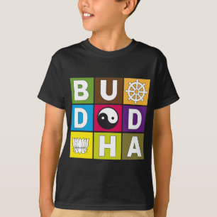 Camiseta Buddha coloriu blocos