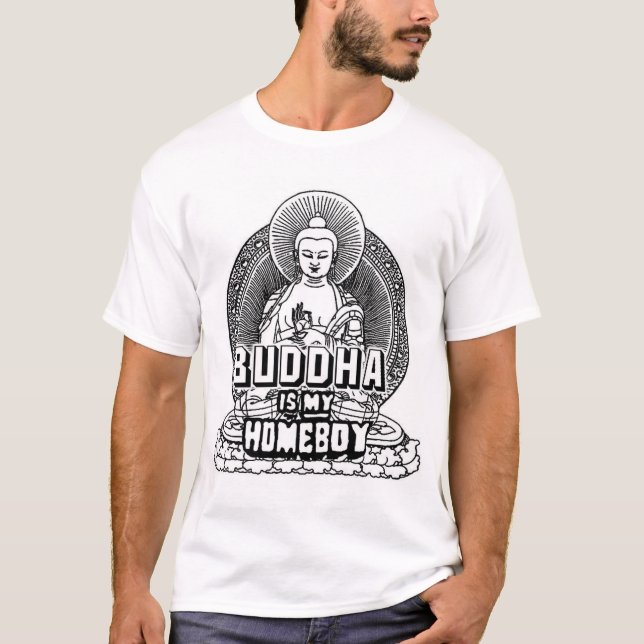 Camiseta Buddha é meu ficar em casa (Frente)