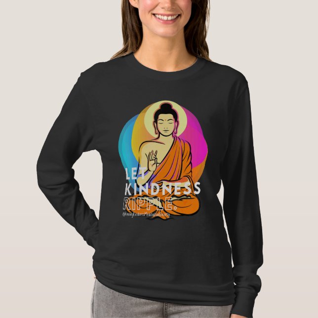 Camiseta Buddha Gautama Adorando gentileza Ripple Mindtness (Frente)