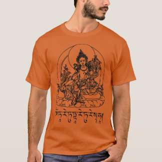 Camiseta Buddha Green Tara Mantra Tibetano Budismo Vajrayan