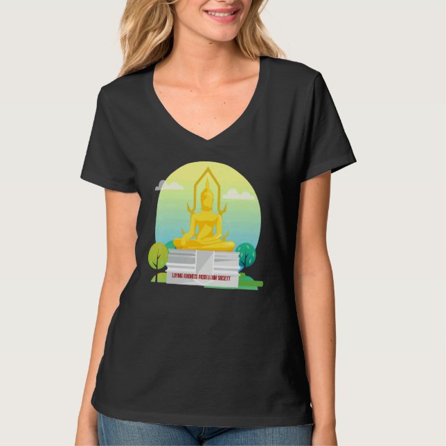 Camiseta Buddha Mindfulness Buddhist Gautama Buddhism Lovin (Frente)