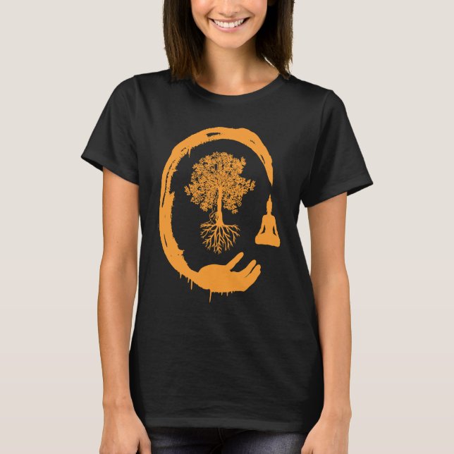Camiseta Buddha Monk Namaste Praying Pray Smile Happy Laugh (Frente)