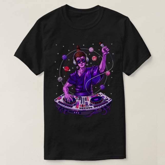 Camiseta Buddha Psytrance DJ (Frente do Design)