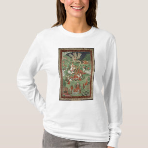 Camiseta Buddha que corta um topete do cabelo