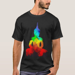 Camiseta Buddha Rainbow Love Yoga Pose T Namaste