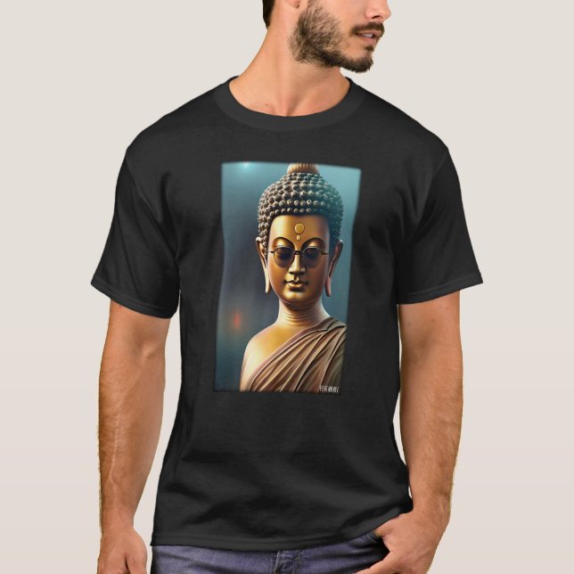 Camiseta Buddha Siddhartha Gautama Sunglass Religião Indi (Frente)