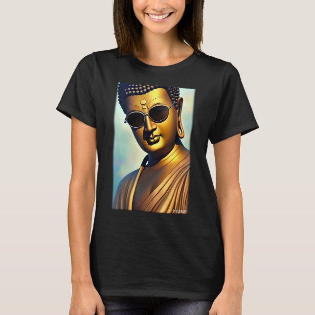 Camiseta Buddha Siddhartha Gautama Sunglass Religião Indi (Frente)