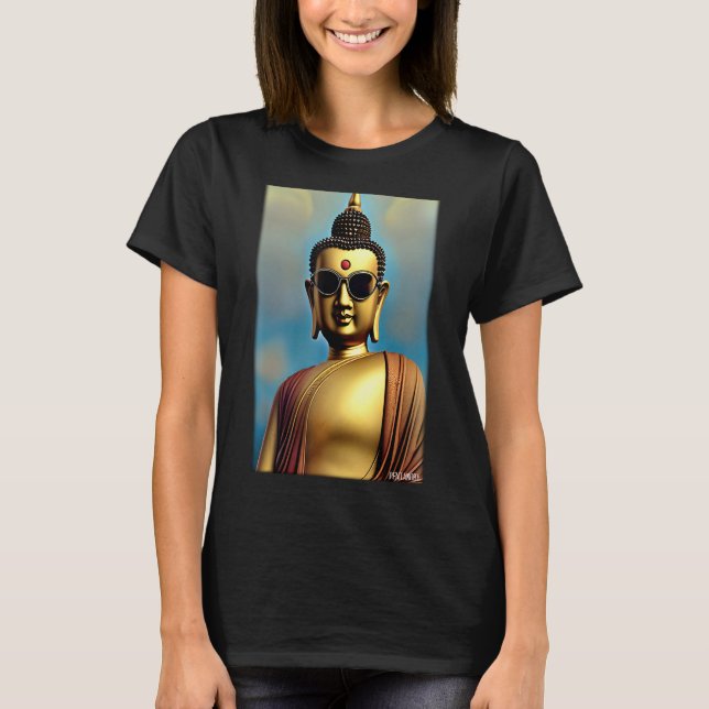 Camiseta Buddha Siddhartha Gautama Sunglass Religião Indi (Frente)