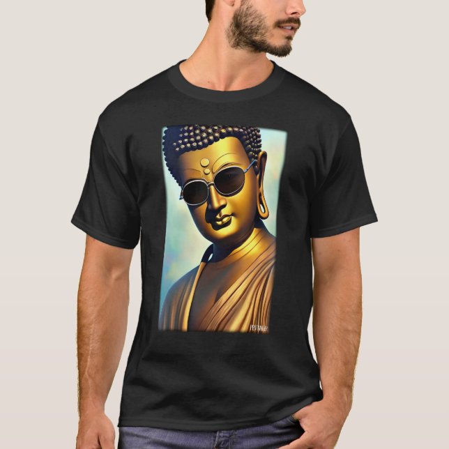 Camiseta Buddha Siddhartha Gautama Sunglasses Religion Indi (Frente)