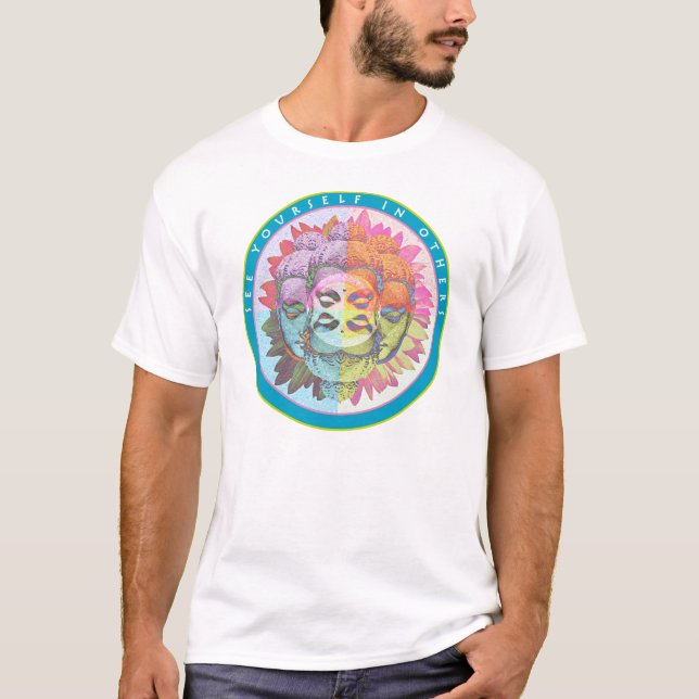 Camiseta Buddha vê-se em outro t-shirt (Frente)