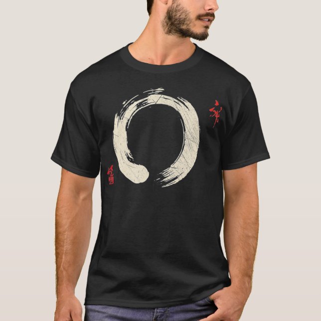 Camiseta Buddhism Meditation Yoga Bonsai Zen Enso Circle Go (Frente)