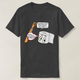 Camiseta Buddy acha que você tem um problema com papel hig
