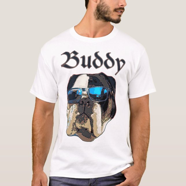 Camiseta Buddy die Bulldogge sonnt sich (Frente)