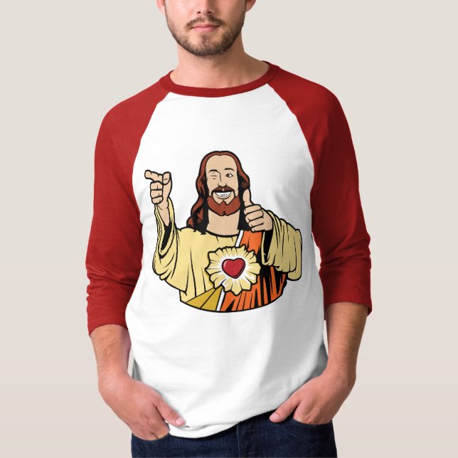 Camiseta Buddy Jesus Baseball (Frente)