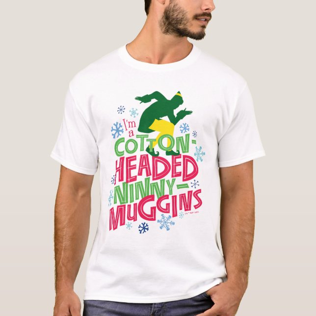 Camiseta Buddy, o Elf | Ninny-Muggins De Algodão (Frente)
