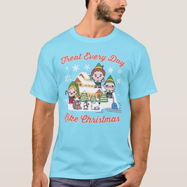 Camiseta Buddy, o Gráfico Elf Chibi (Frente)