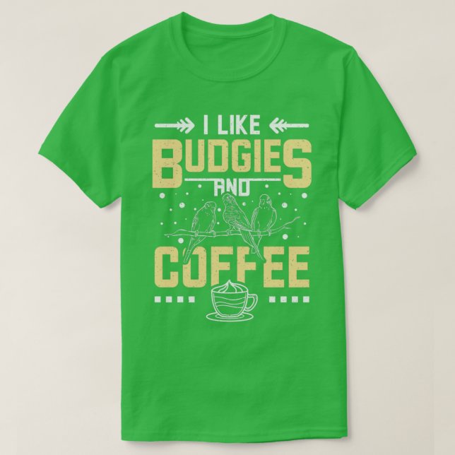 Camiseta Budgerigares E Café (Frente do Design)