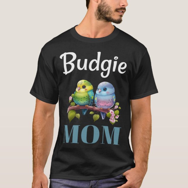 Camiseta Budget Mamãe Bugerigar Parakeet Bird 2 (Frente)