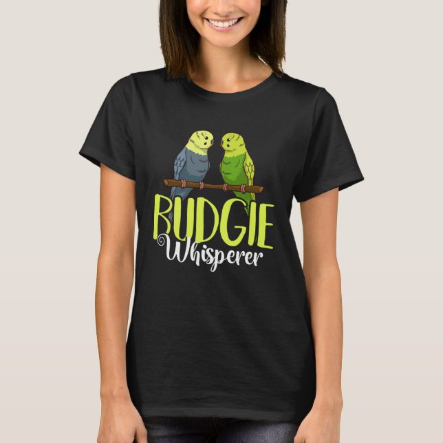 Camiseta Budgie Bird Budgerigar Parakeet Cage (Frente)