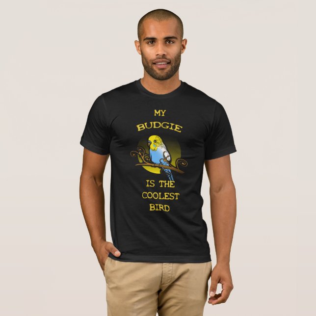 Camiseta Budgie é o pássaro o mais fresco (Frente Completa)