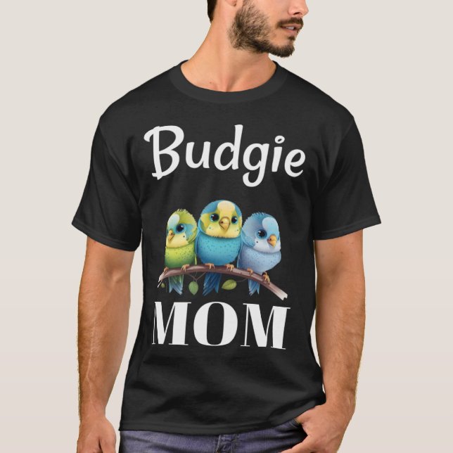 Camiseta Budgie Mom Budgerigar Parakeet Bird 100 (Frente)