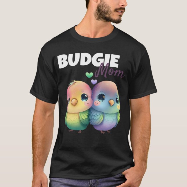 Camiseta Budgie Mom Budgerigar Parakeet Bird 56 (Frente)