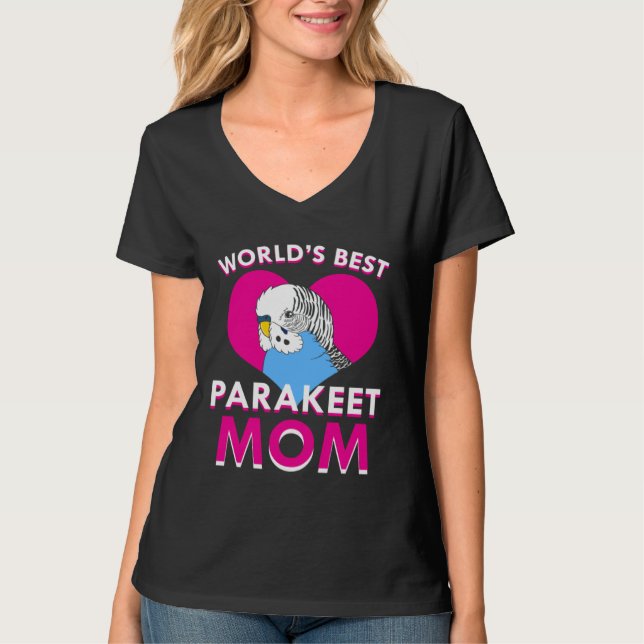 Camiseta Budgie Parakeet Mom Budgerigar  1 (Frente)