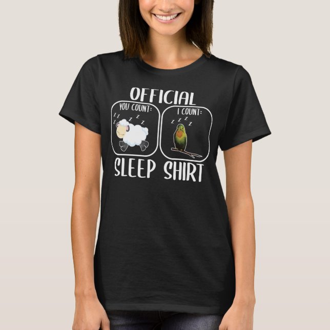 Camiseta Budgie sleeping shirt counting sheep (Frente)