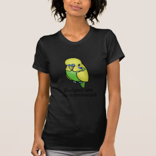 Camiseta Budgies comeu meus trabalhos de casa