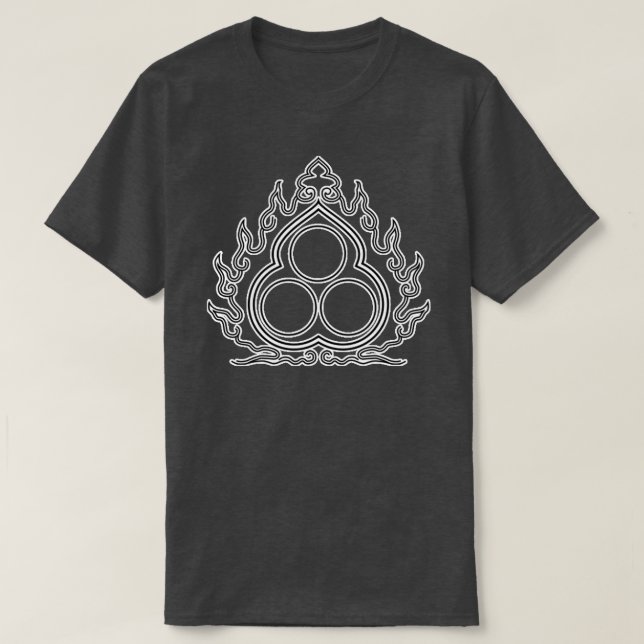 Camiseta Budismo as três jóias (Frente do Design)