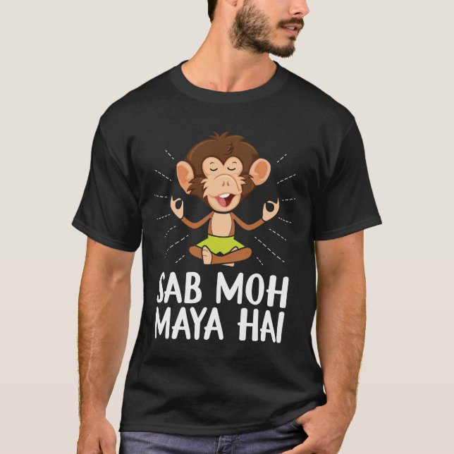 Camiseta Budismo Espiritualidade de Ort Moh Maya Hai Hindi (Frente)