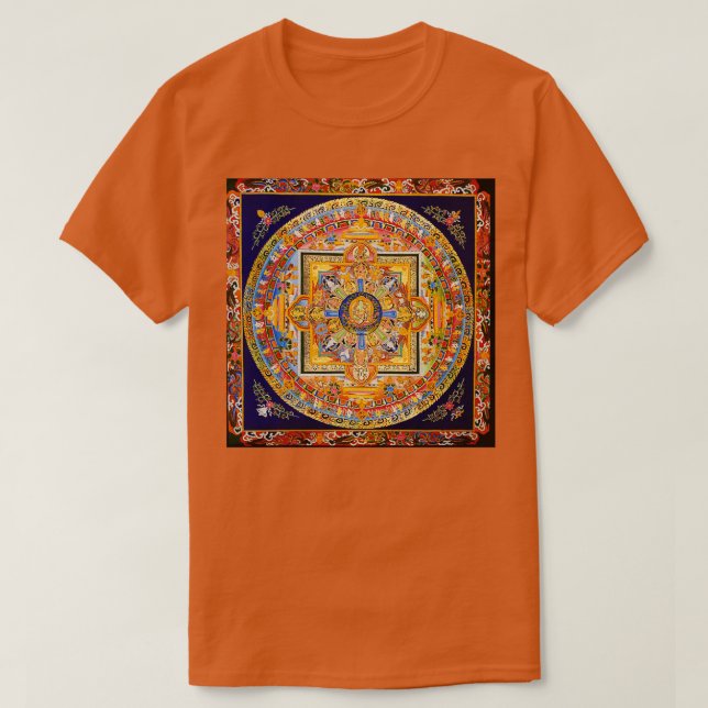 Camiseta Budista Green Tara Mandala (Frente do Design)