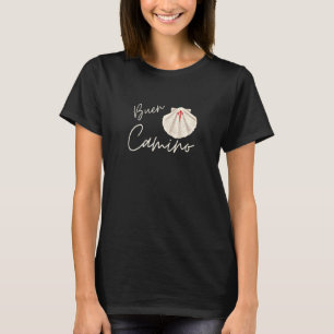 Camiseta Buen Camino Cruz de Concha Grande Tipografia Verme