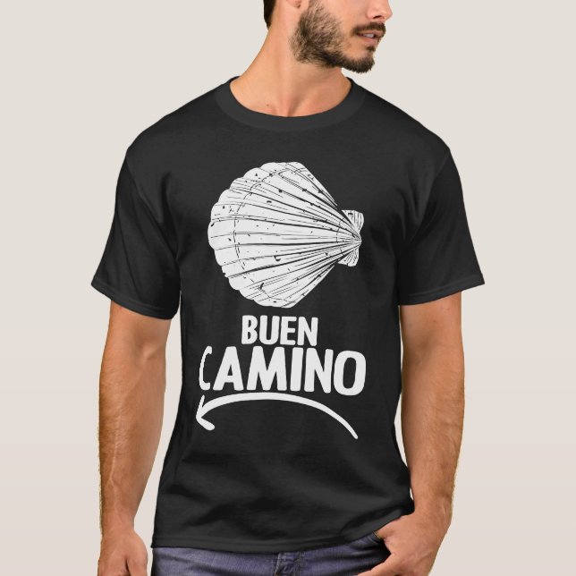 Camiseta Buen Camino Pilgrimage Camino De Santiago Hiker (Frente)