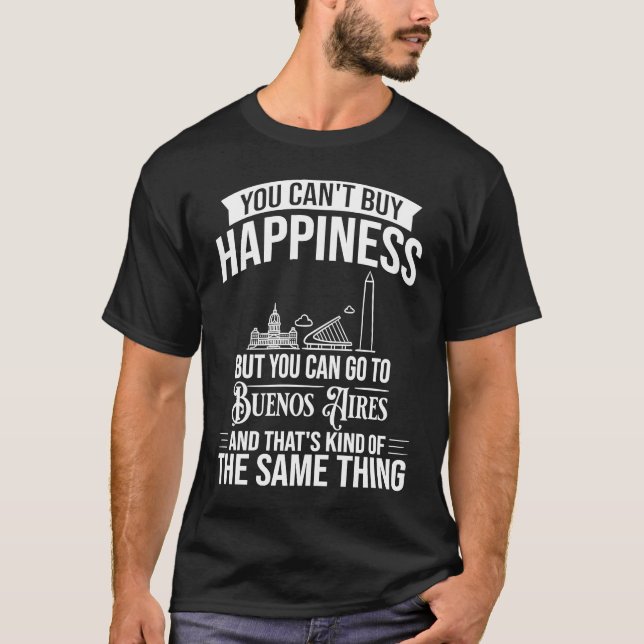 Camiseta Buenos Aires Argentina City Skyline Map Travel (Frente)