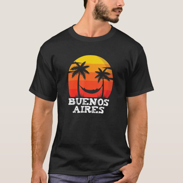 Camiseta Buenos Aires Retro Sunset Summer Vacage (Frente)
