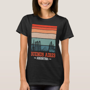 Camiseta Buenos Aires Retro Vintage Sunset Skyline Buenos A
